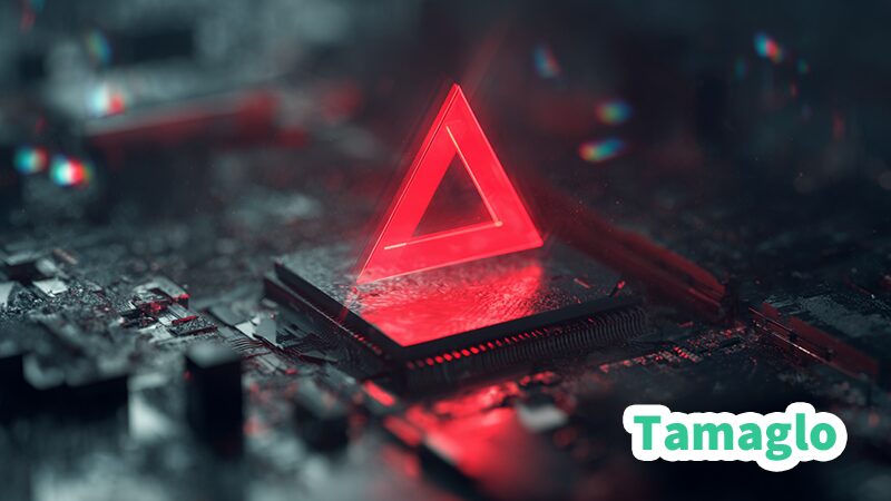 トラブルをお粉して赤く光る画像イメージ