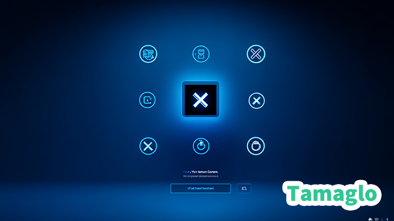 クリーンインストール中のトラブルに対して、USB再作成やBIOS初期化を案内するビジュアル図解