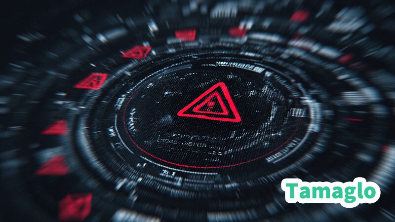 GPUファンが暴走しブラックスクリーンになった状態を表現した警告風ビジュアル