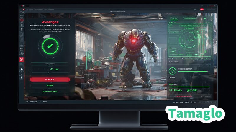 『Marvel&rsquo;s Avengers』の起動クラッシュが修正され正常起動することを示す未来的UIのイメージ