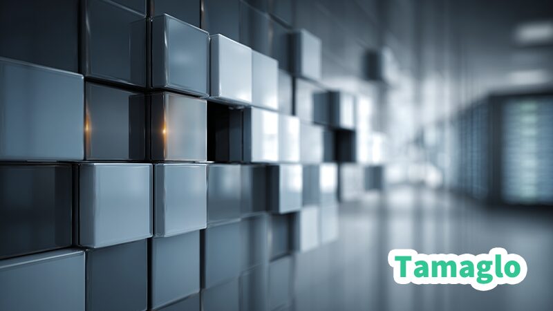 管理ダッシュボードのタイル（モジュール）がグリッドに戻る様子を示す管理UI風イラスト